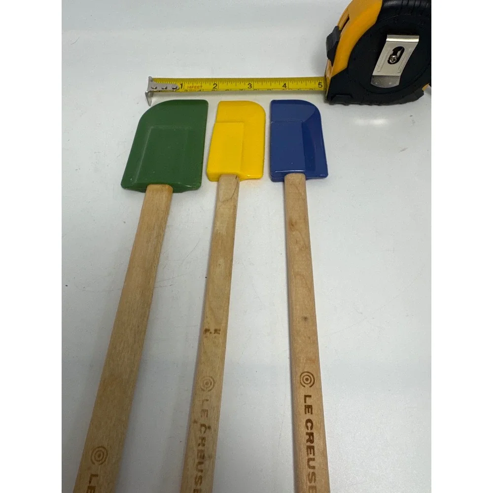 Le Creuset Spatula Set Unisex OS Multicolor Good Silicone Wood 3pc Kitchen Tools